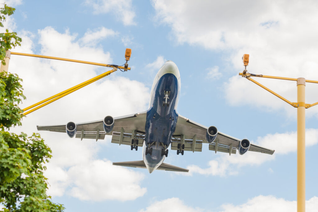 large passenger jet landing